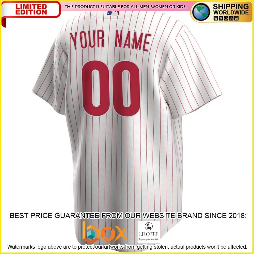 HOT Philadelphia Phillies Custom Name Number White Baseball Jersey Shirt 3