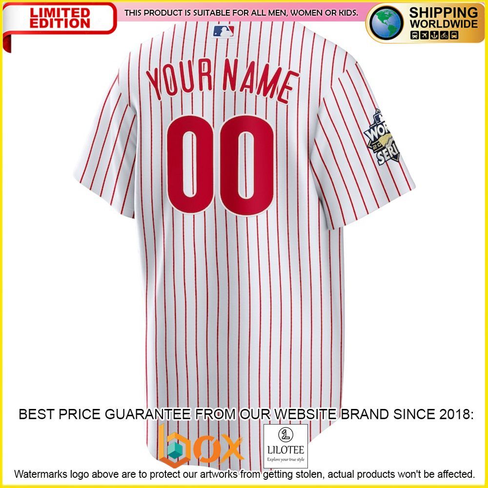 HOT Philadelphia Phillies Custom Name Number White Red Baseball Jersey Shirt 3