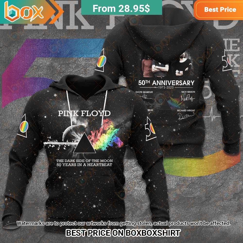 Pink Floyd The Dark Side of The Moon 50 Years in a Heartbeat Album Shirt 6