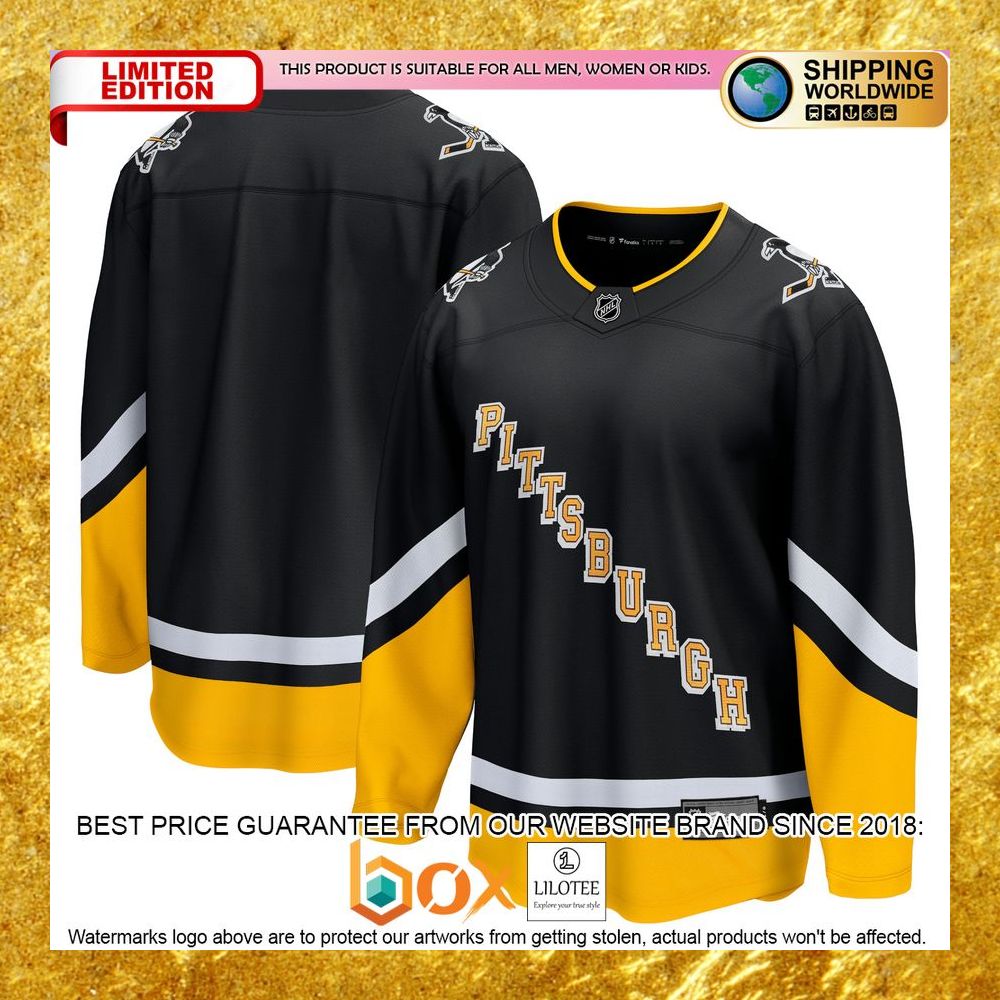 NEW Pittsburgh Penguins 2021/22 Alternate Premier Black Hockey Jersey 8