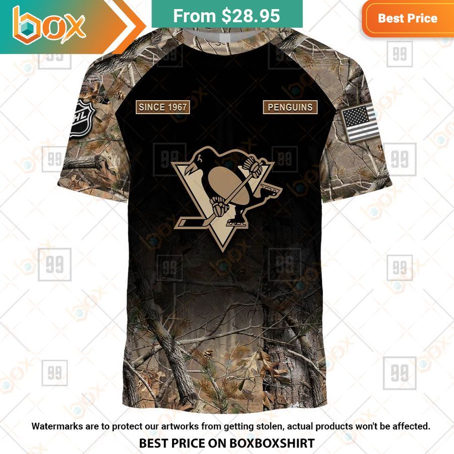 BEST Pittsburgh Penguins Hunting Camouflage Custom Shirt 10