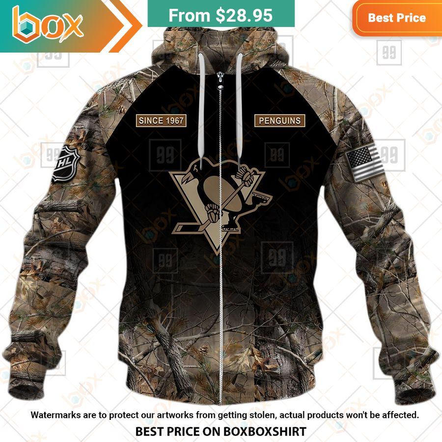 BEST Pittsburgh Penguins Hunting Camouflage Custom Shirt 12