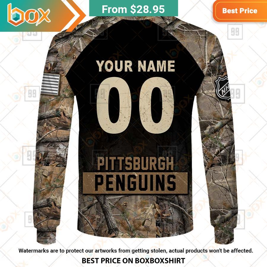 BEST Pittsburgh Penguins Hunting Camouflage Custom Shirt 8