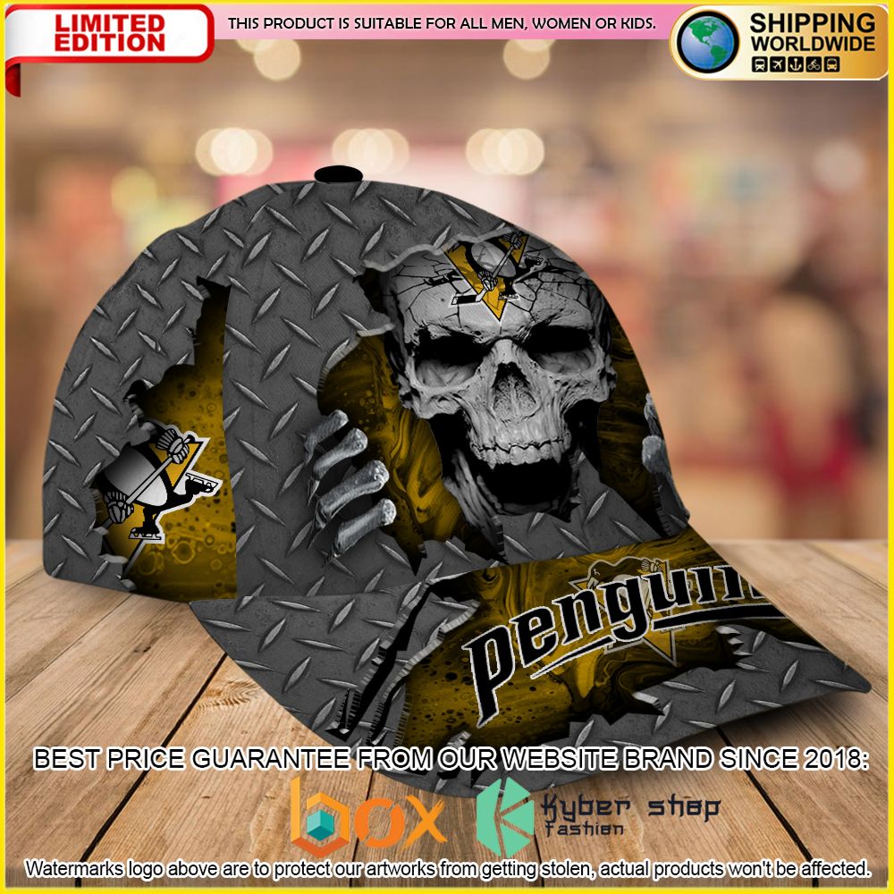 NEW Pittsburgh Penguins Custom Name NHL Skull Cap Hat 2
