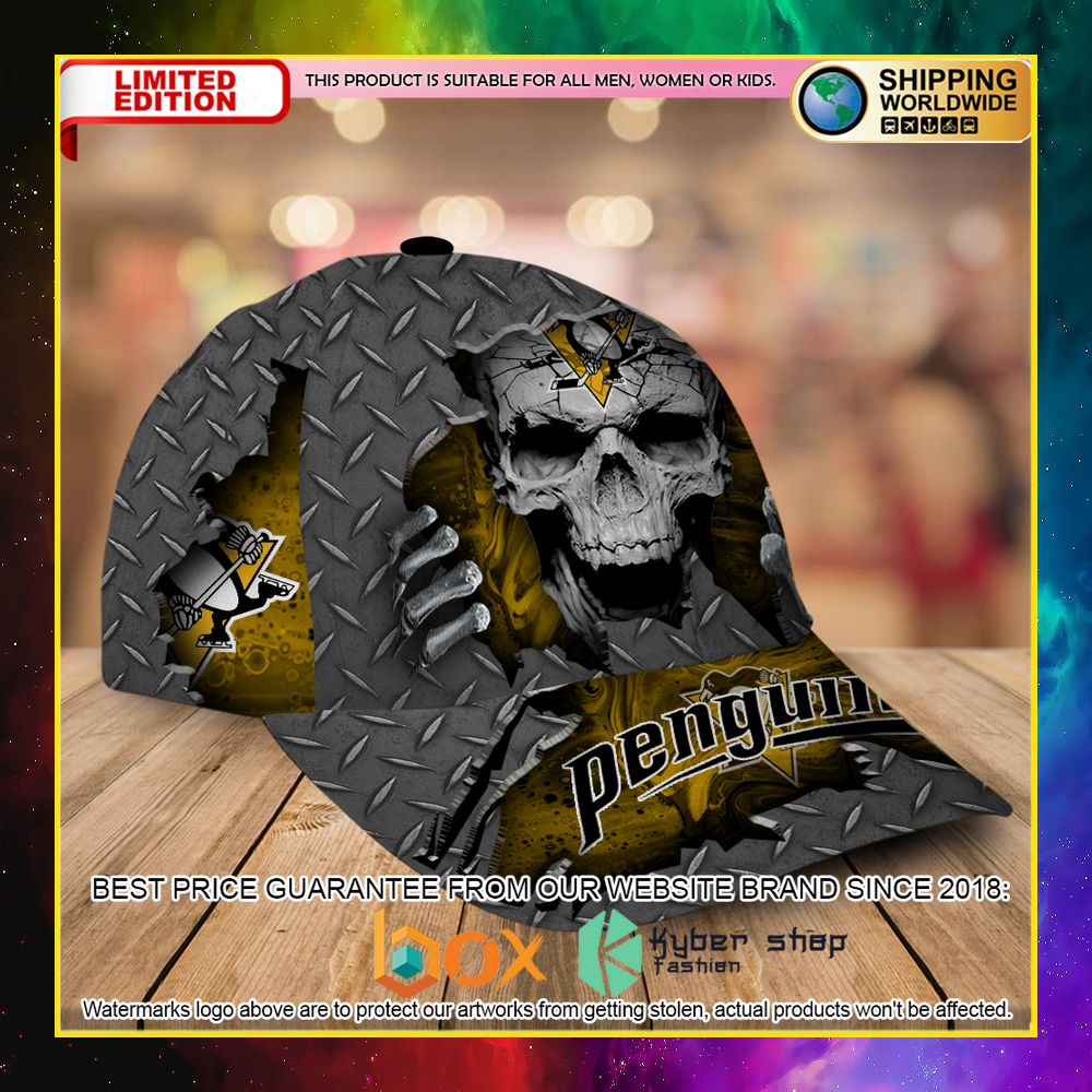 NEW Pittsburgh Penguins Custom Name NHL Skull Cap Hat 4