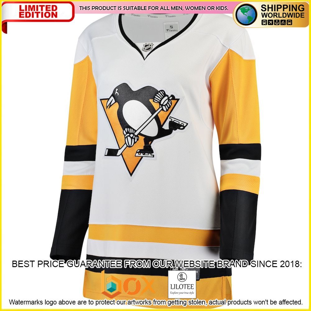NEW Pittsburgh Penguins Fanatics Branded Women's Home Custom Black Premium Hockey Jersey 5