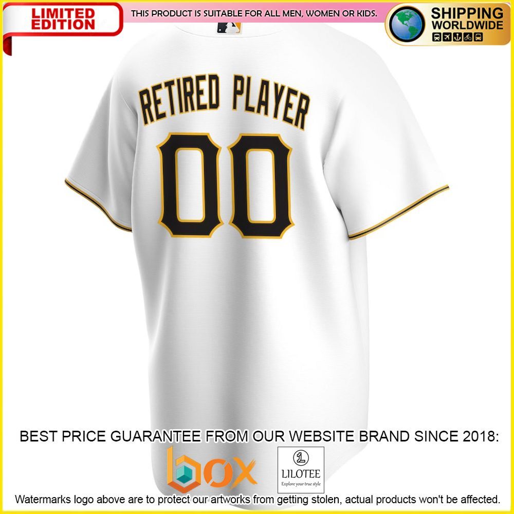 HOT Pittsburgh Pirates MLB White Baseball Jersey Shirt 3