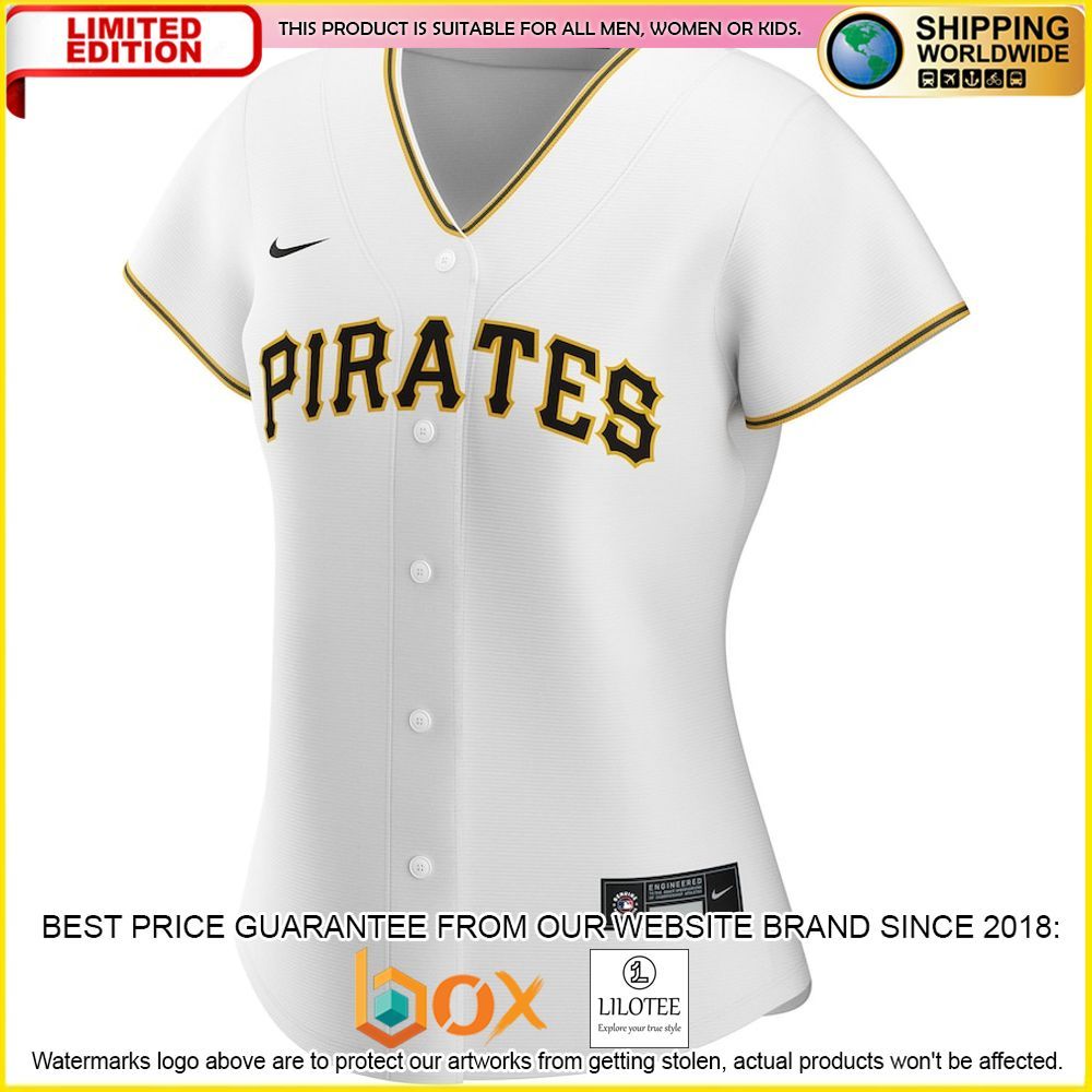 HOT Pittsburgh Pirates Women's Custom Name Number White Baseball Jersey Shirt 2