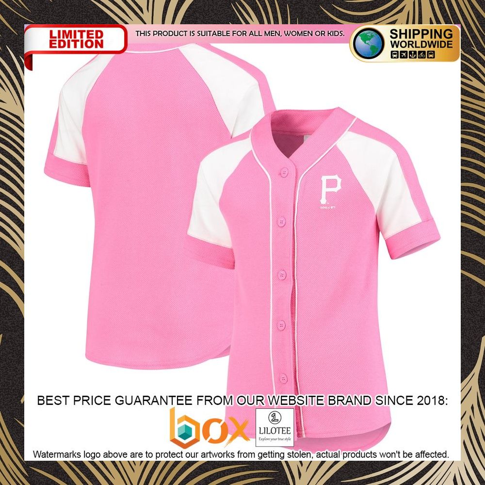 NEW Pittsburgh Pirates Youth Team Spirit Fashion Pink Baseball Jersey 4
