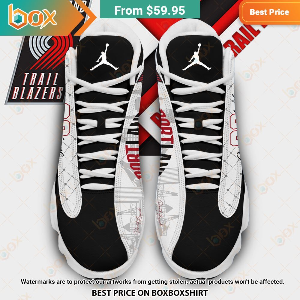 Portland Trail Blazers Personalized Air Jordan 13 Sneaker 3