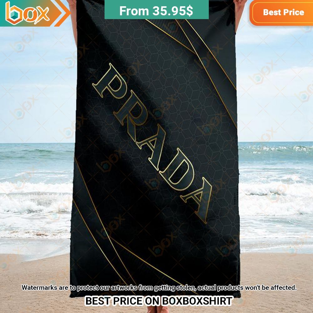 Prada Black Beach Towel 3