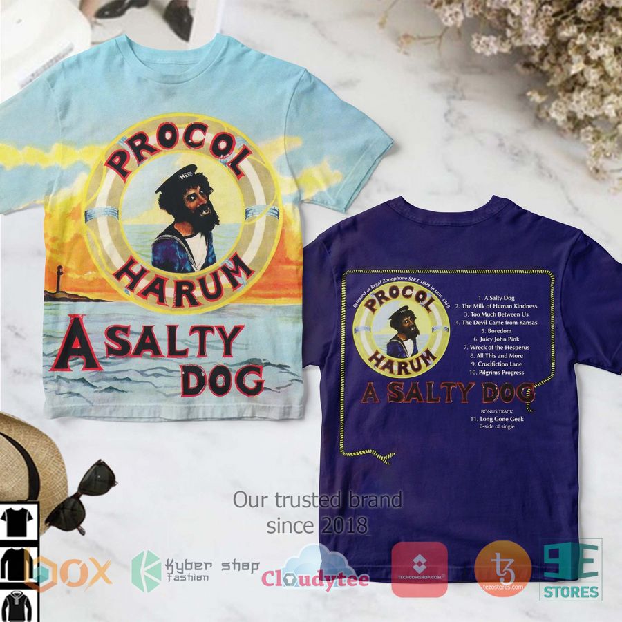 Procol Harum-A Salty Dog Blue-Purple 3D Shirt 1