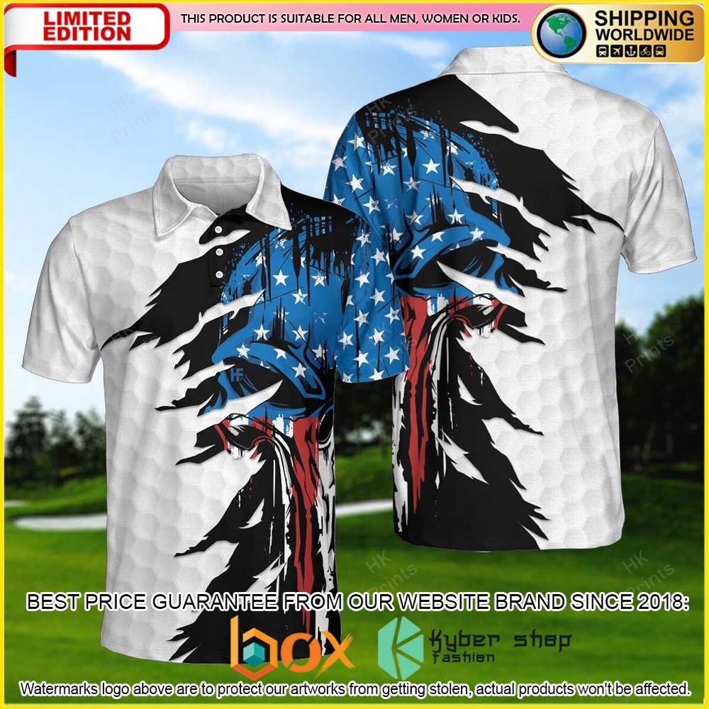 HOT Punisher Skull American Flag 3D Premium Polo Shirt 22