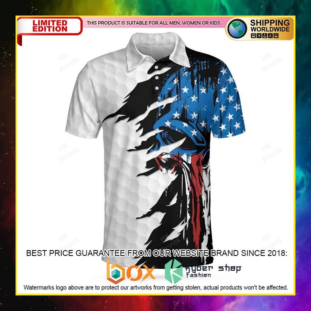 HOT Punisher Skull American Flag 3D Premium Polo Shirt 16