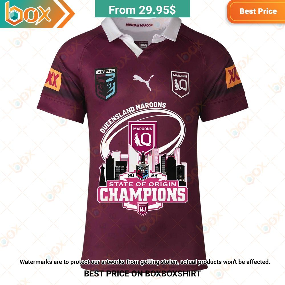 Queensland Maroons 2023 State of Origin Champions Polo Shirt Cap 2