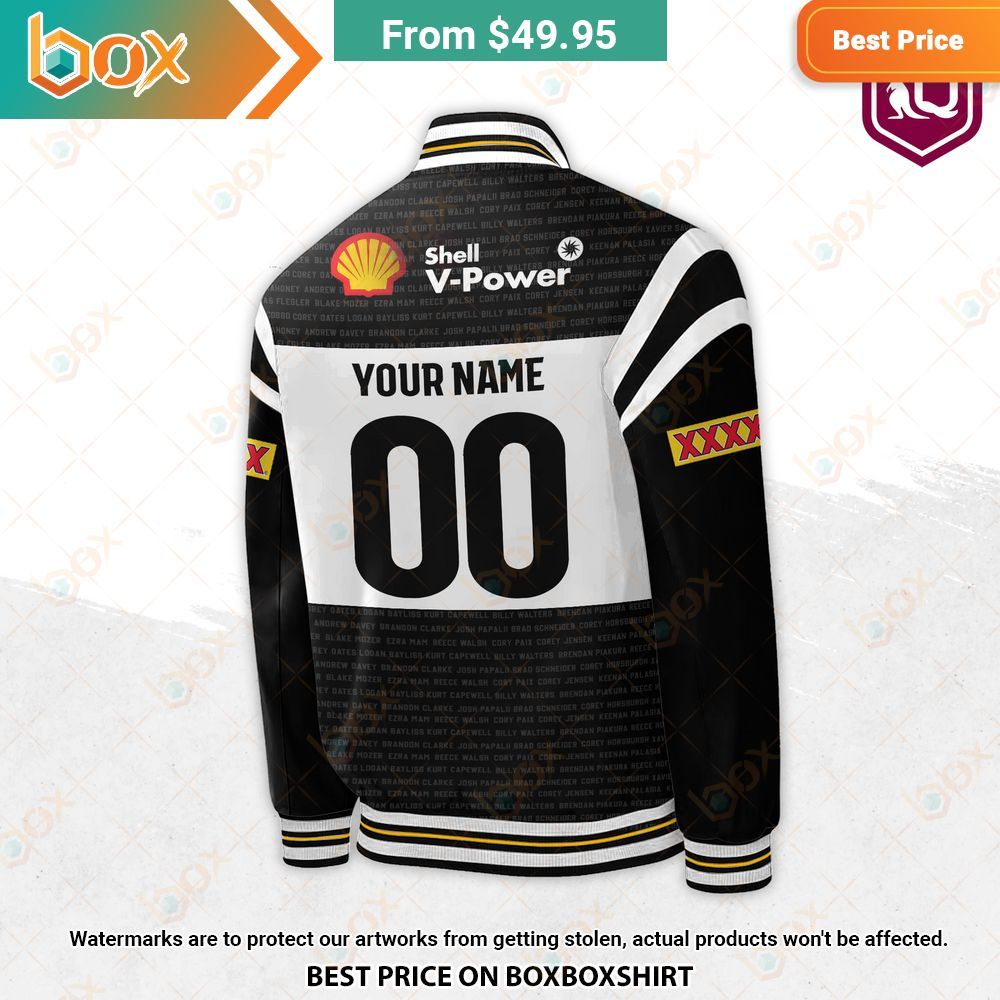 Queensland Maroons Auswide Bank Custom Baseball Jacket 11