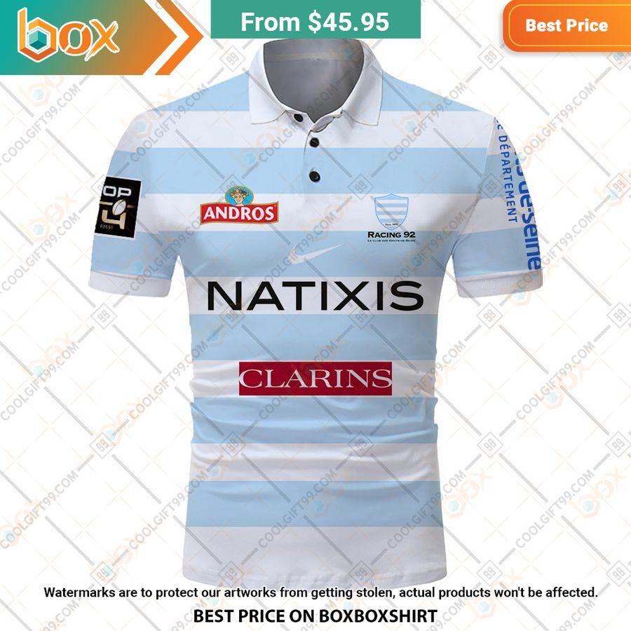HOT Racing 92 Rugby 2223 Jersey Style Polo Shirt 2