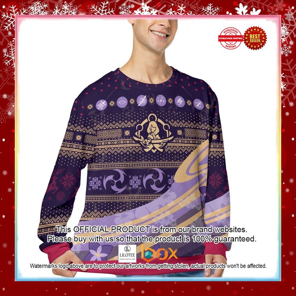 BEST Raiden Ei Christmas Ugly Sweater 8