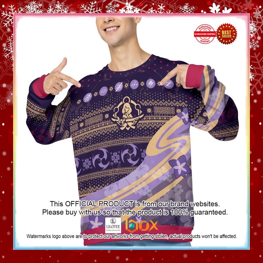 BEST Raiden Ei Christmas Ugly Sweater 12