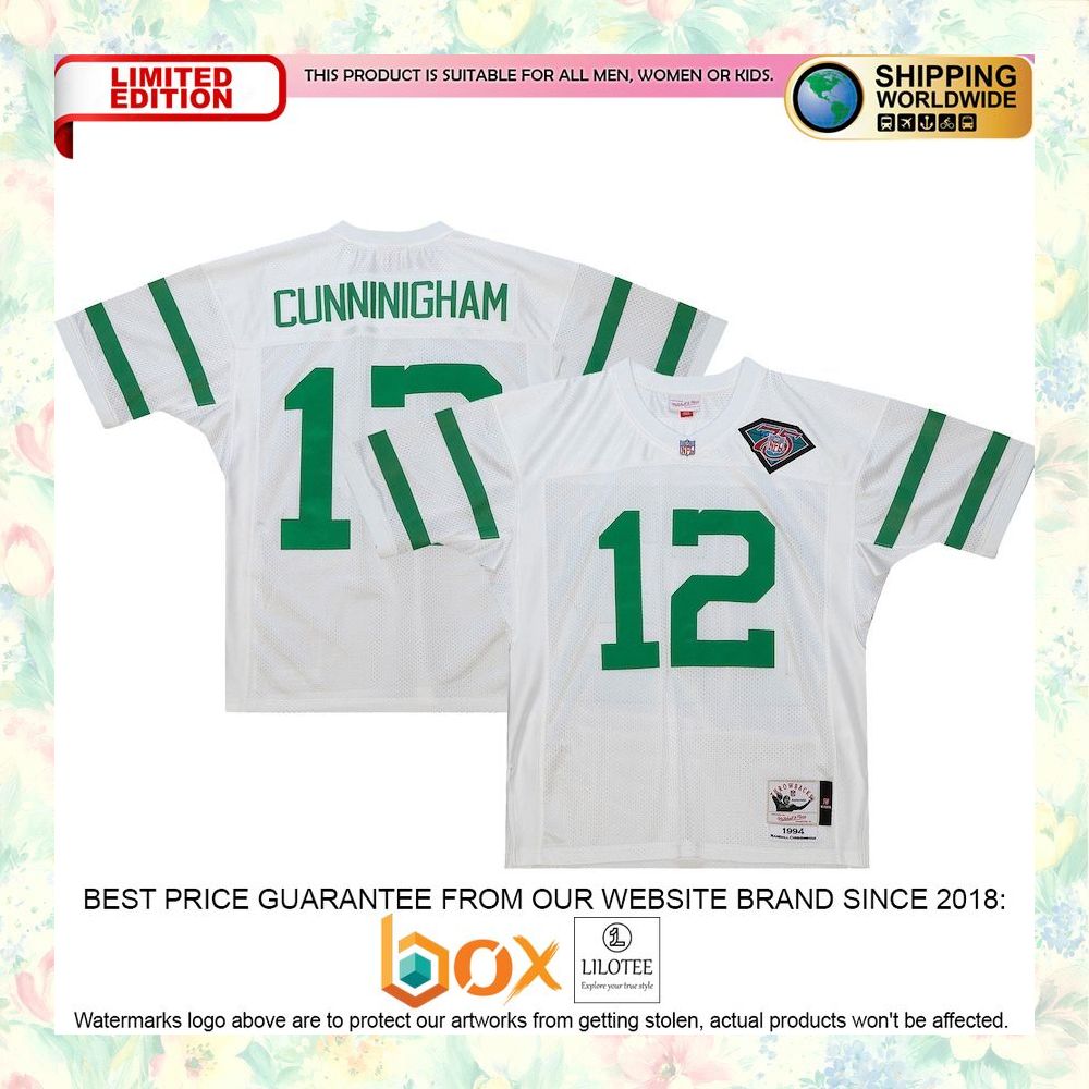 BEST Randall Cunningham Philadelphia Eagles Mitchell & Ness 1994 Authentic Retired Player White Football Jersey 4