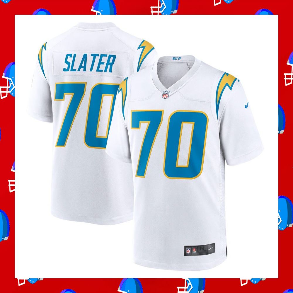 BEST Rashawn Slater Los Angeles Chargers White Football Jersey 26