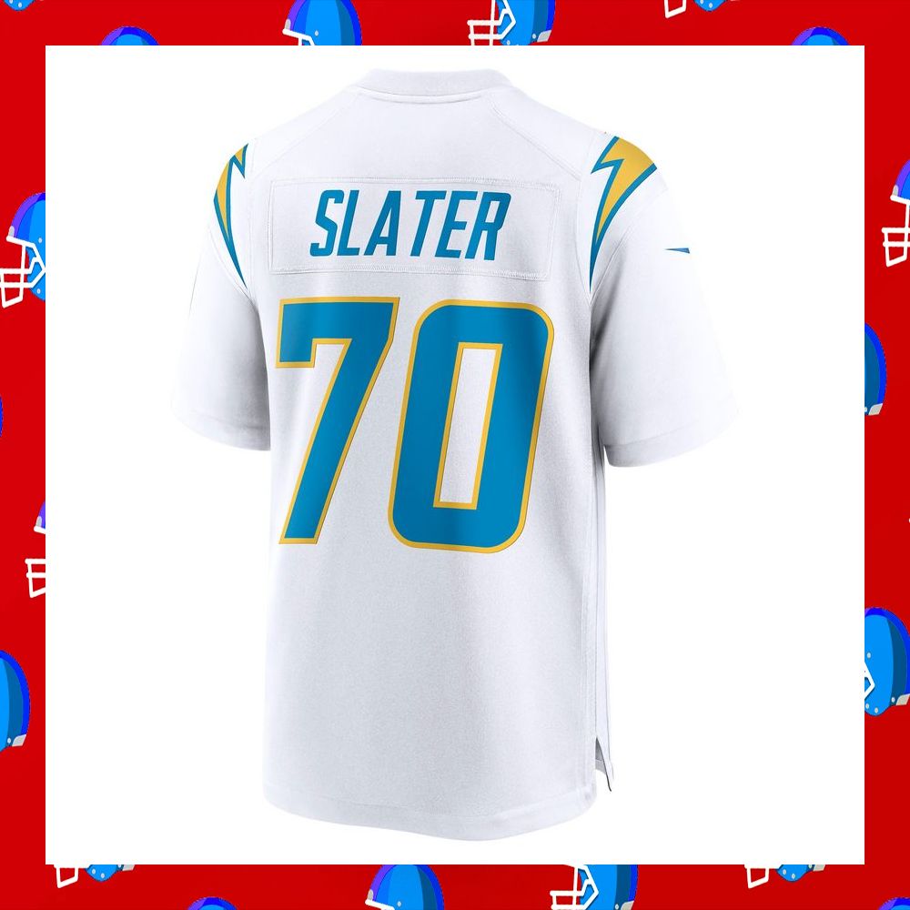 BEST Rashawn Slater Los Angeles Chargers White Football Jersey 28