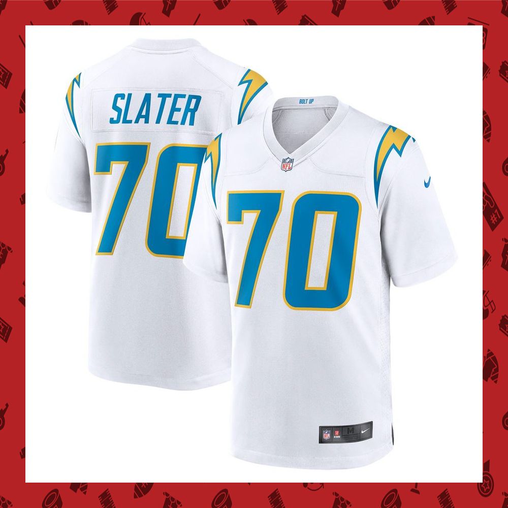 BEST Rashawn Slater Los Angeles Chargers White Football Jersey 24