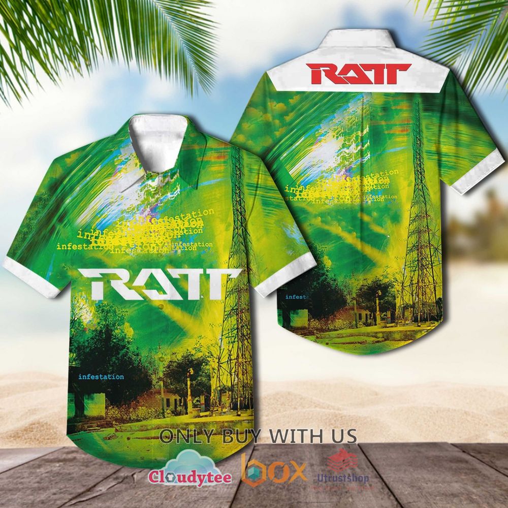 Ratt Infestation 2010 Casual Hawaiian Shirt 1