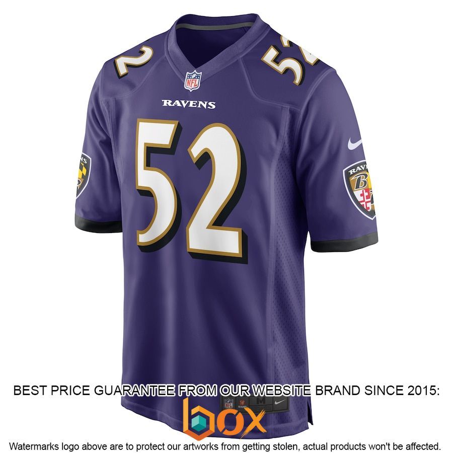 BEST Ray Lewis Baltimore Ravens Retired Player Purple Football Jersey 2