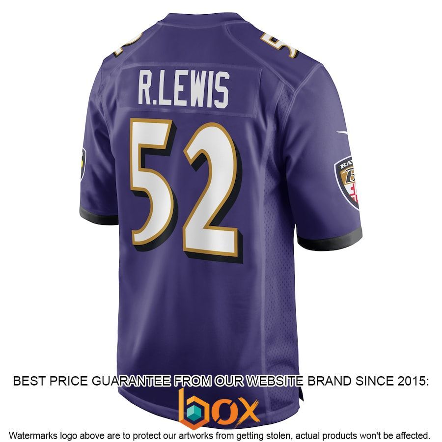 BEST Ray Lewis Baltimore Ravens Retired Player Purple Football Jersey 3