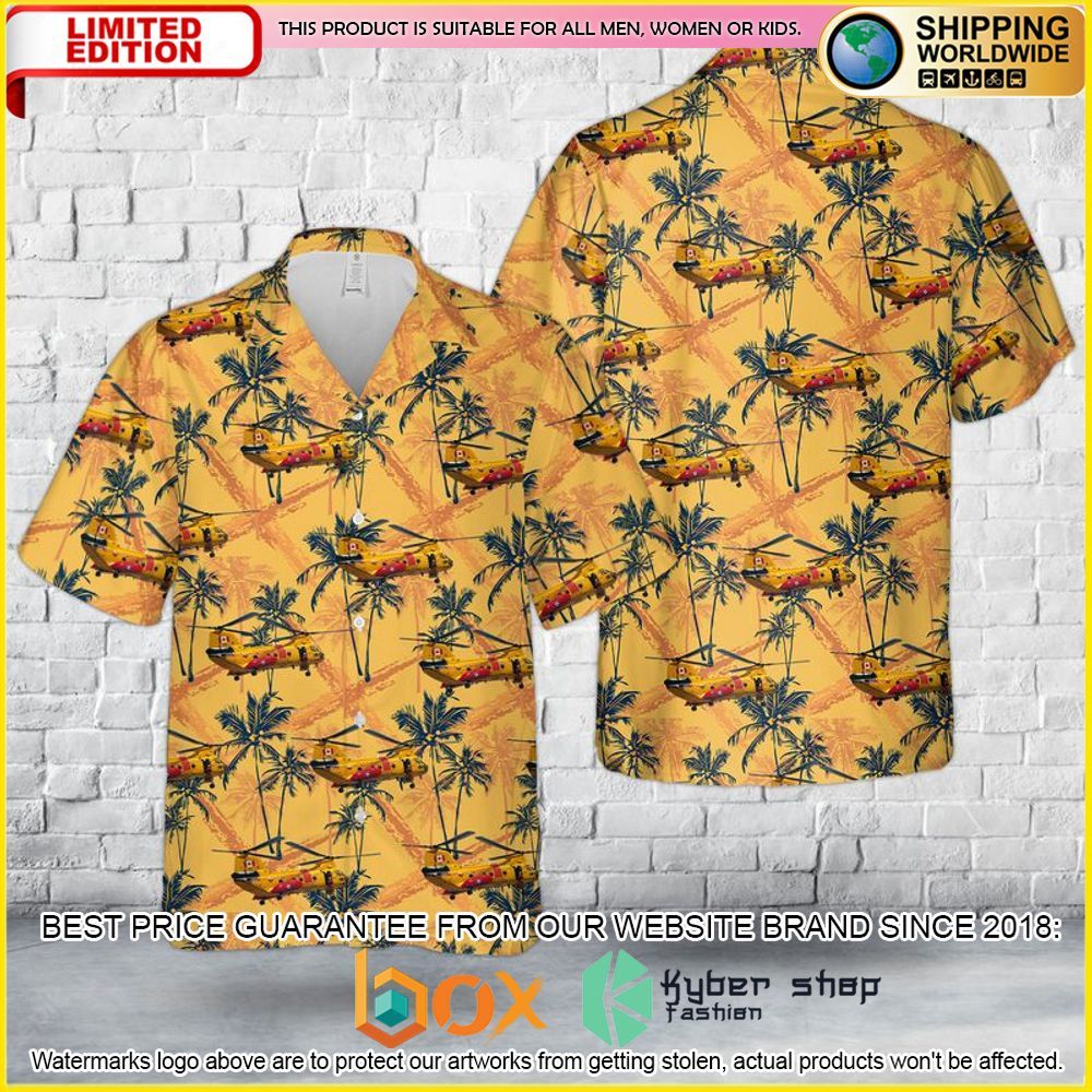 TOP RCAF 103 Search and Rescue Squadron CH-113 Labrador Yellow 3D Hawaiian Shirt 1