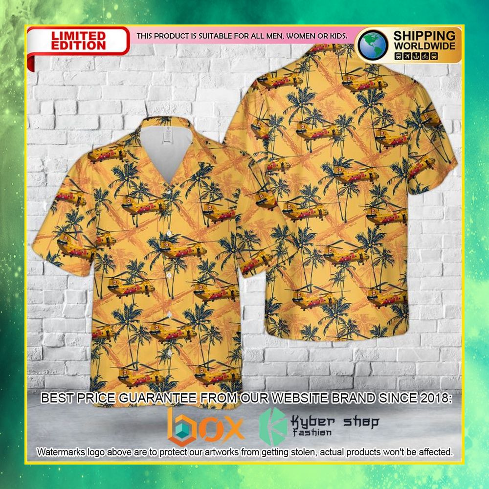 TOP RCAF 103 Search and Rescue Squadron CH-113 Labrador Yellow 3D Hawaiian Shirt 5