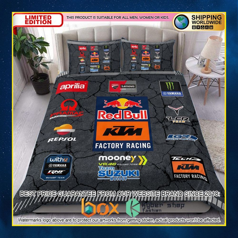 NEW Red Bull KTM Factory Racing Crack Luxury Bedding Set 11