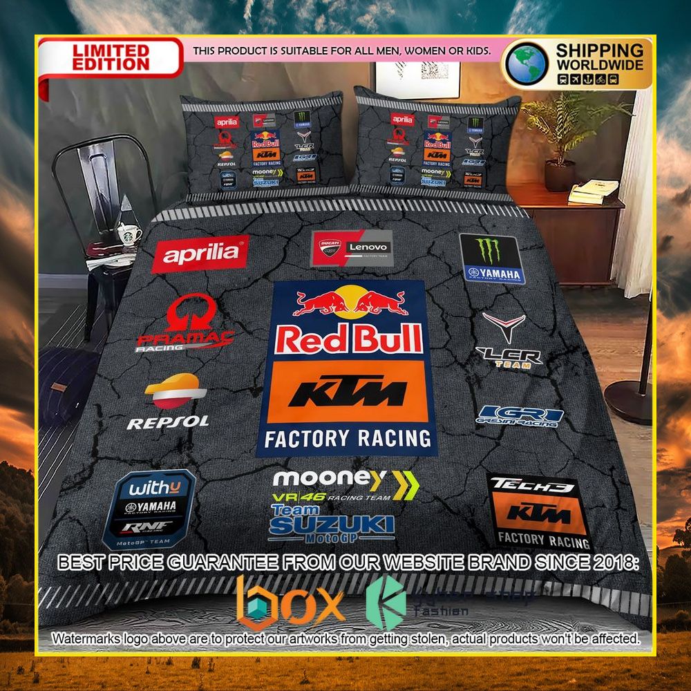 NEW Red Bull KTM Factory Racing Crack Luxury Bedding Set 8