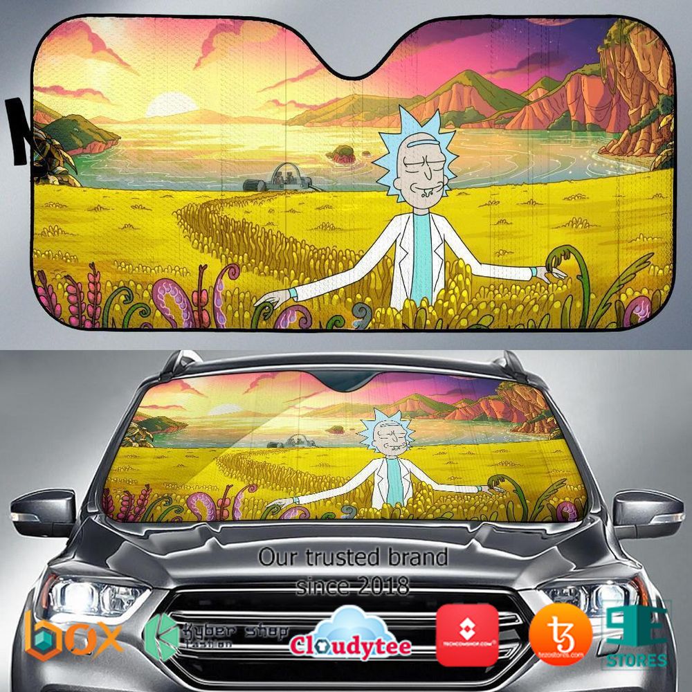 Rick In Farm Funny Rick & Morty Auto Car Sunshade 1