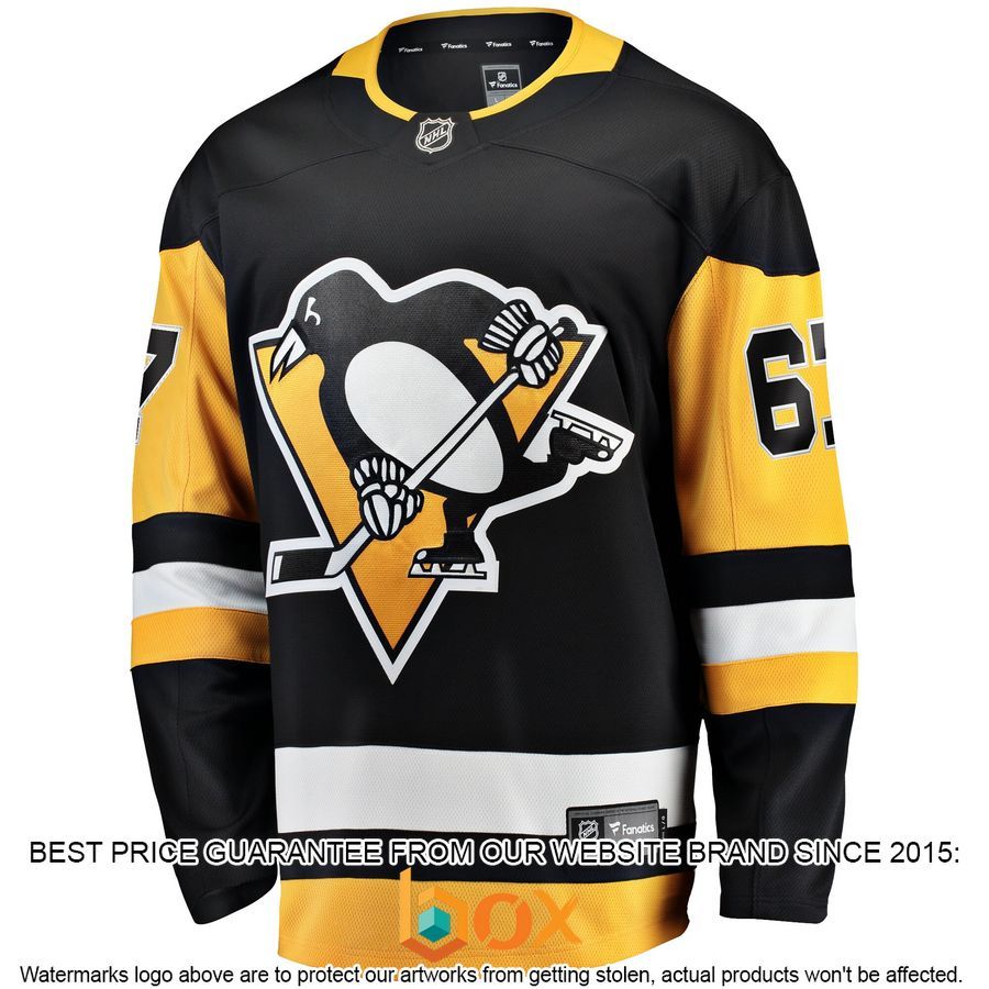 NEW Rickard Rakell Pittsburgh Penguins Home Player Black Hockey Jersey 2