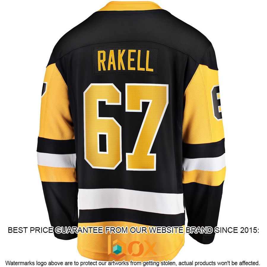NEW Rickard Rakell Pittsburgh Penguins Home Player Black Hockey Jersey 3