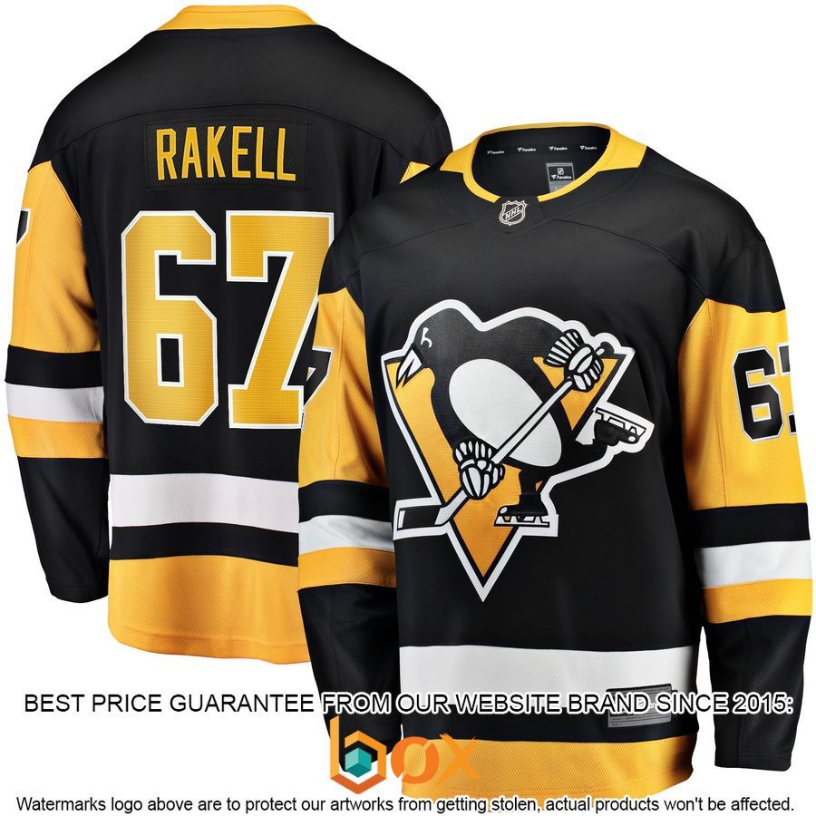 NEW Rickard Rakell Pittsburgh Penguins Home Player Black Hockey Jersey 4