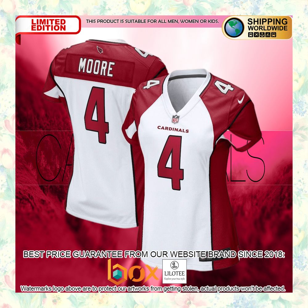 BEST Rondale Moore Arizona Cardinals Women's White Football Jersey 4