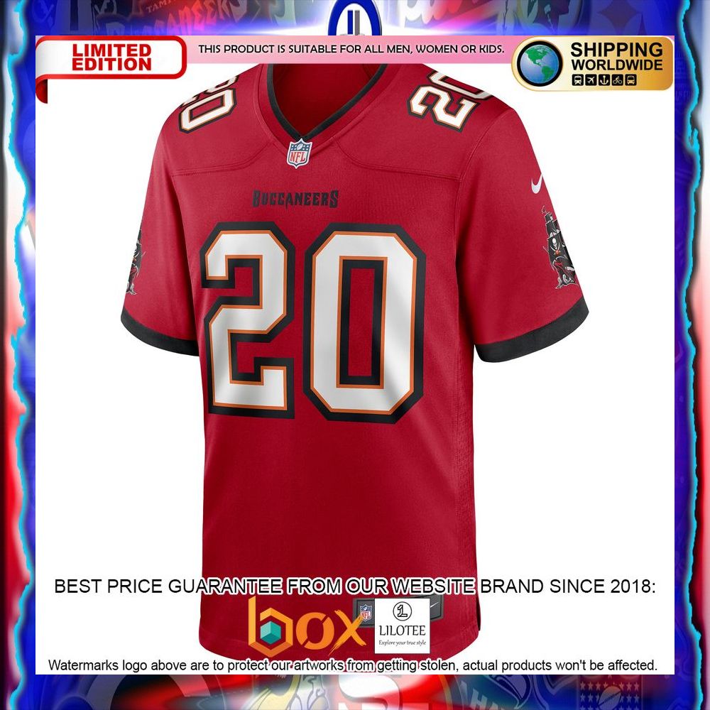 NEW Ronde Barber Tampa Bay Buccaneers Red Football Jersey 13