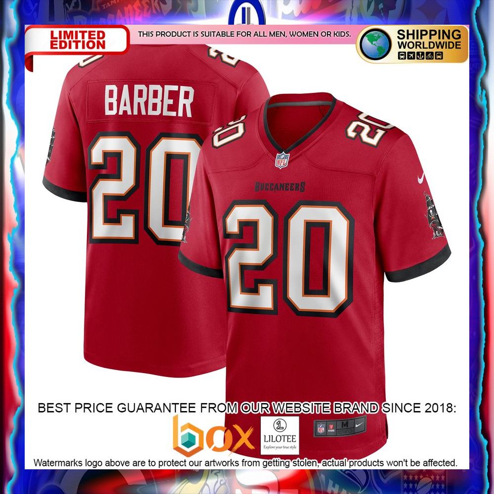 NEW Ronde Barber Tampa Bay Buccaneers Red Football Jersey 8