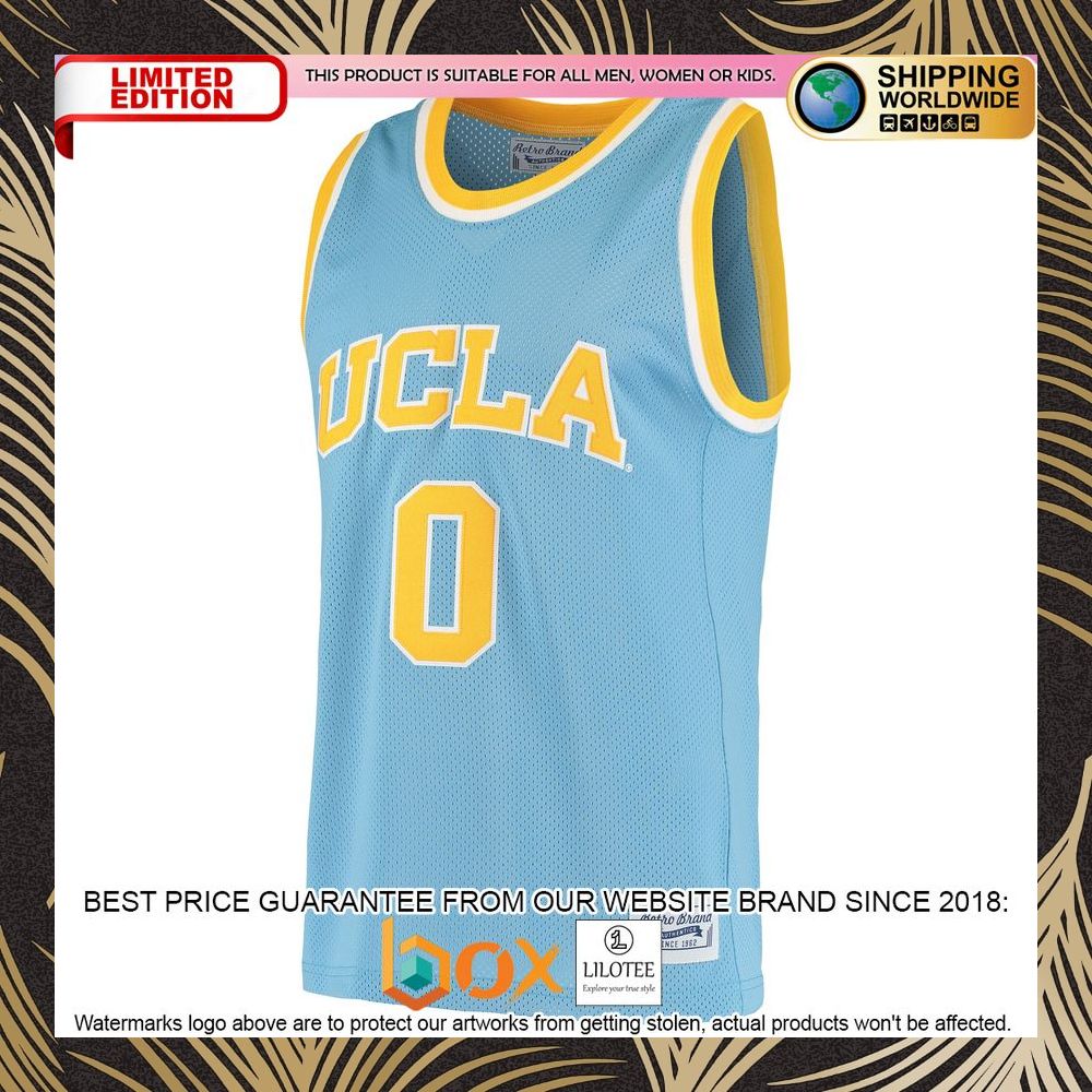 NEW Russell Westbrook UCLA Bruins Original Retro Brand Alumni Blue Basketball Jersey 7