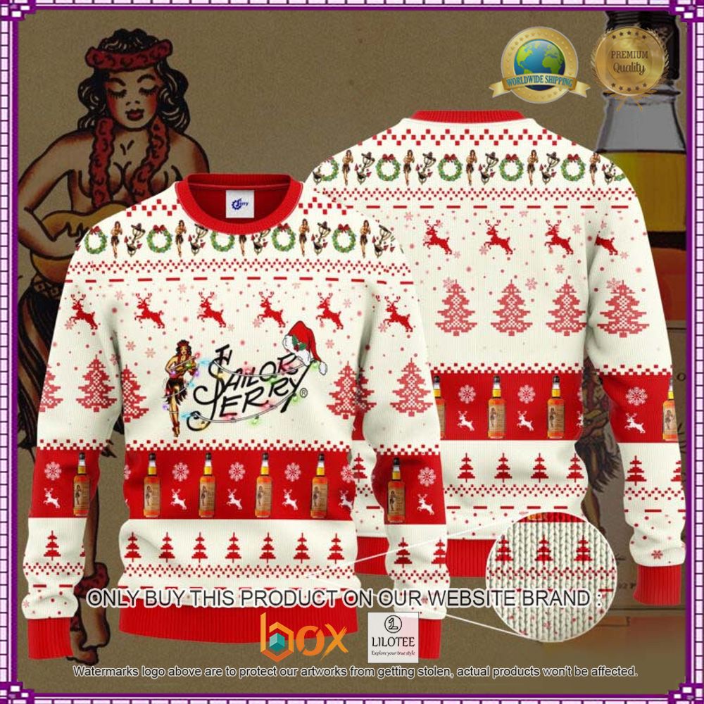 HOT Sailor Jerry Santa Hat Christmas Sweater 3