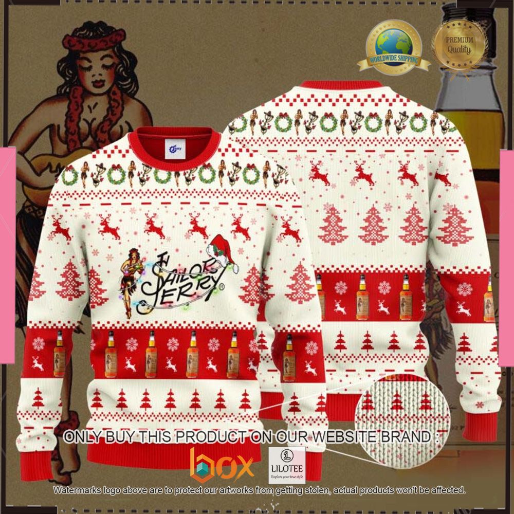HOT Sailor Jerry Santa Hat Christmas Sweater 1