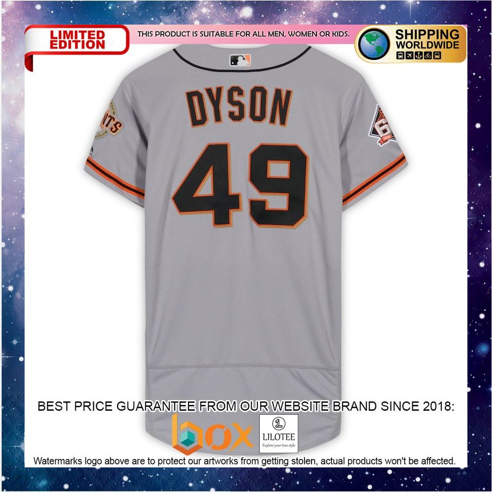 NEW Sam Dyson San Francisco Giants GameUsed Majestic #49 vs. Los Angeles Dodgers on March 29, 2018 Baseball Jersey 2
