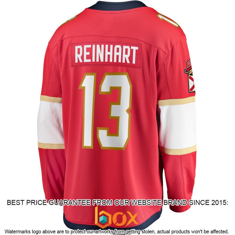 NEW Sam Reinhart Florida Panthers Player Red Hockey Jersey 3