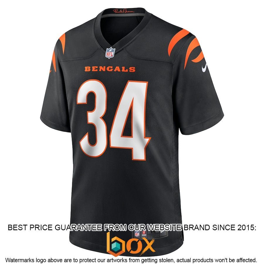 BEST Samaje Perine Cincinnati Bengals Black Football Jersey 2