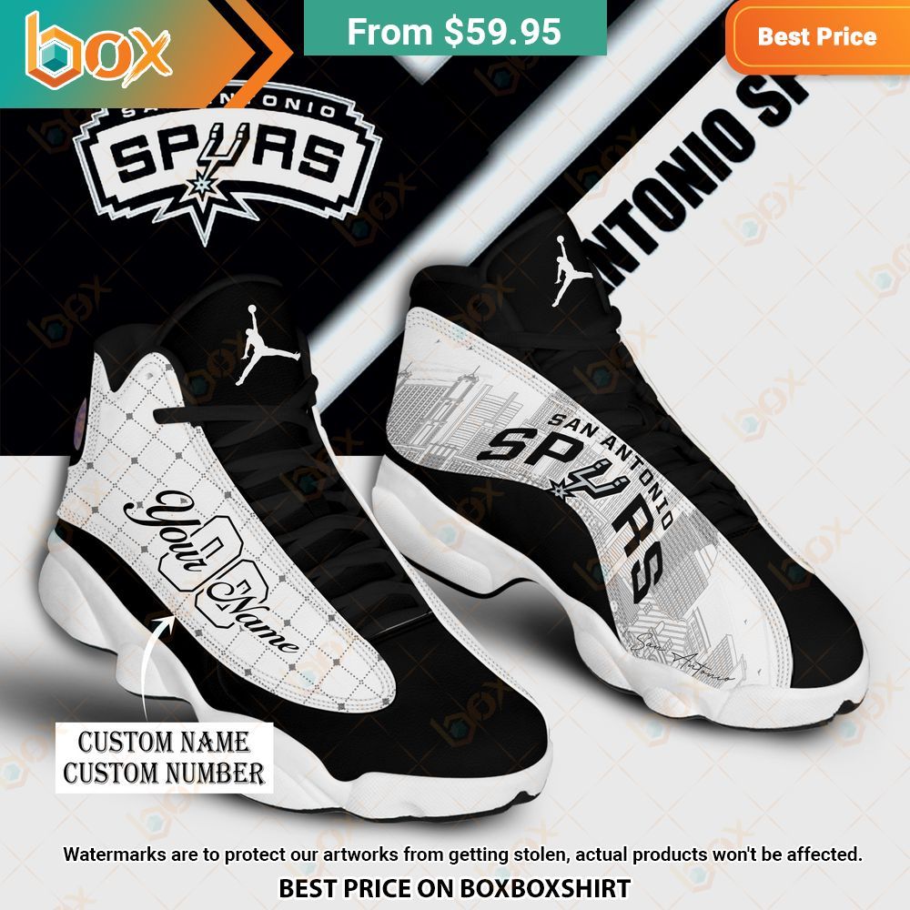 San Antonio Spurs Personalized Air Jordan 13 Sneaker 1