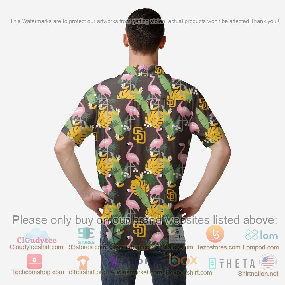 HOT San Diego Padres Floral Button-Up Hawaii Shirt 2