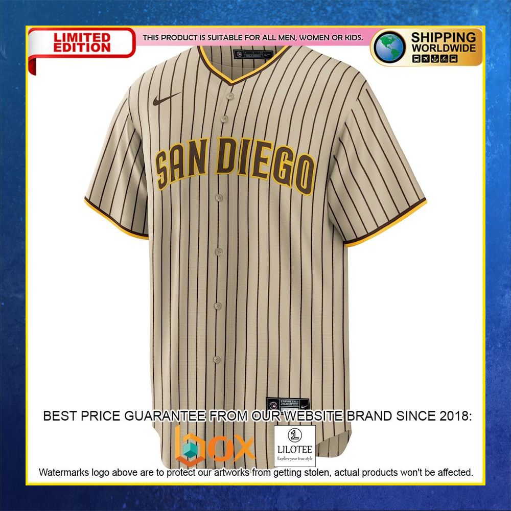 HOT San Diego Padres Custom Name Number Brown Baseball Jersey Shirt 5